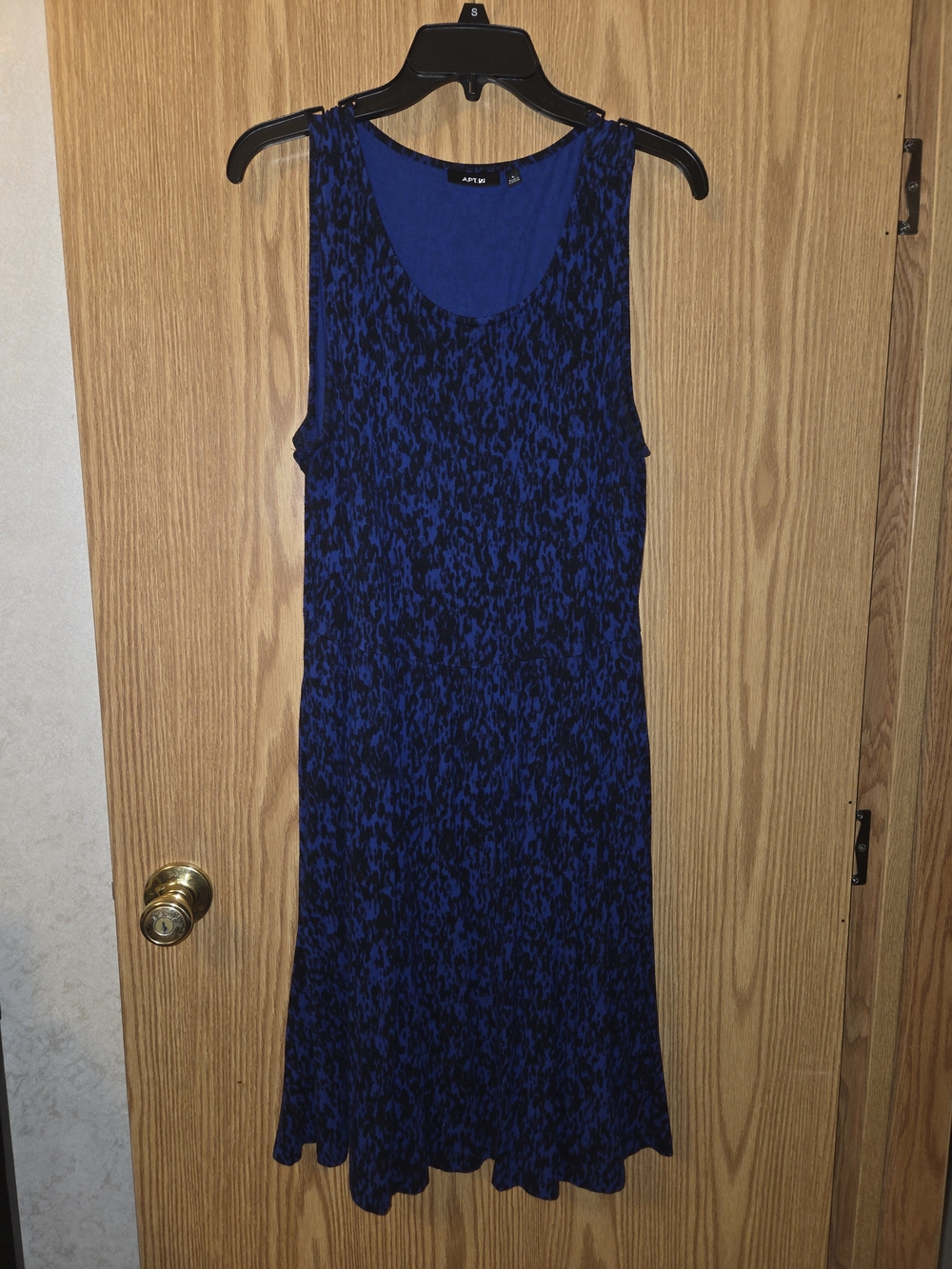 Apt. 9 Blue and Black Sleeveless Midi Dress